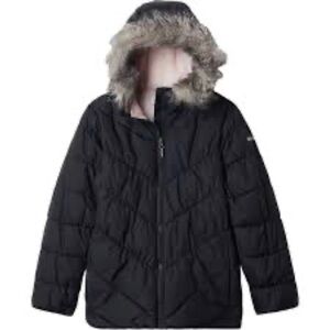 Columbia Artic Blast Snow Ski Fur Trim Hood Black Jacket Sz XL 18/20